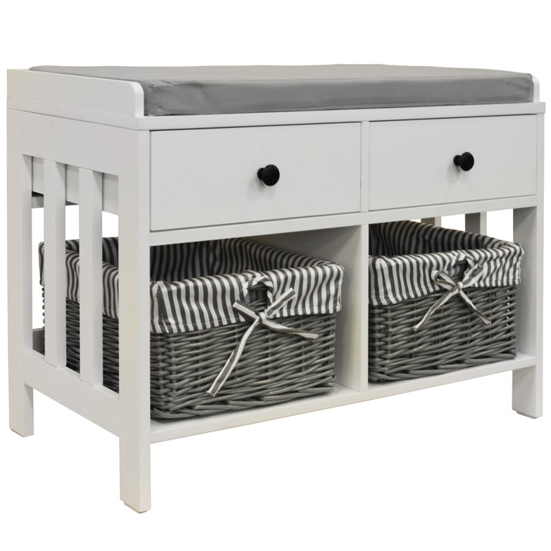 Brettany Polyester Blend Upholstered Storage Bench