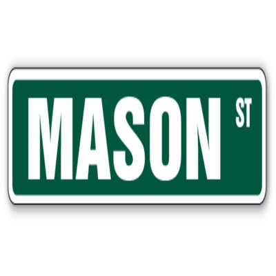 Plaque de rue Mason