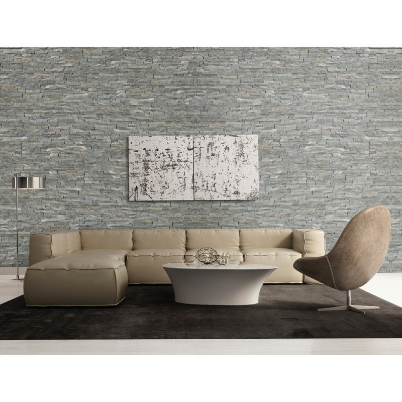 Stonecrest 6 in. x 18 in. Split Face Natural Stone Ledger Corner Wall Tile, Mossfield