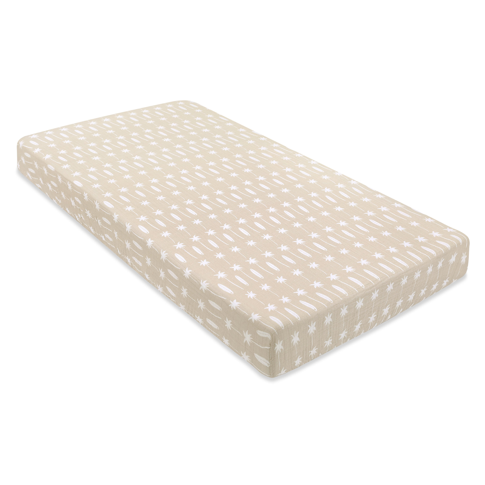 Beach Bum Muslin Crib Sheet