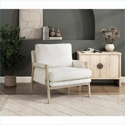 Chaise d'appoint rembourrée en chenille pour adultes, fauteuil à structure simple en bois massif pour le salon, 1 pièce