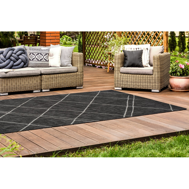 Geometric Hand Woven Area Rug, Rectangle 160 x 220cm