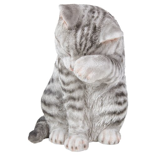 Hi-Line Gift Ltd. Tabby Cat American Shorthair Washing Statue & Reviews ...