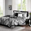 Édredon très grand 7 pièces gris en coton avec motif complexe et imprimé oreiller-125396530-125396532