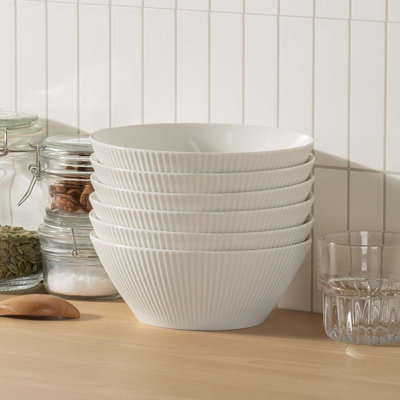 Large Ceramic Soup Bowls Set Of 6 - Versatile Serving Bowls For Soups, Ramen, Salad, Pasta, Microwave & Dishwasher Safe