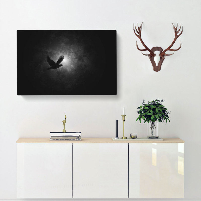 Flying Dove Bird - Wrapped Canvas Painting, 35cm H x 50cm W x 3cm D