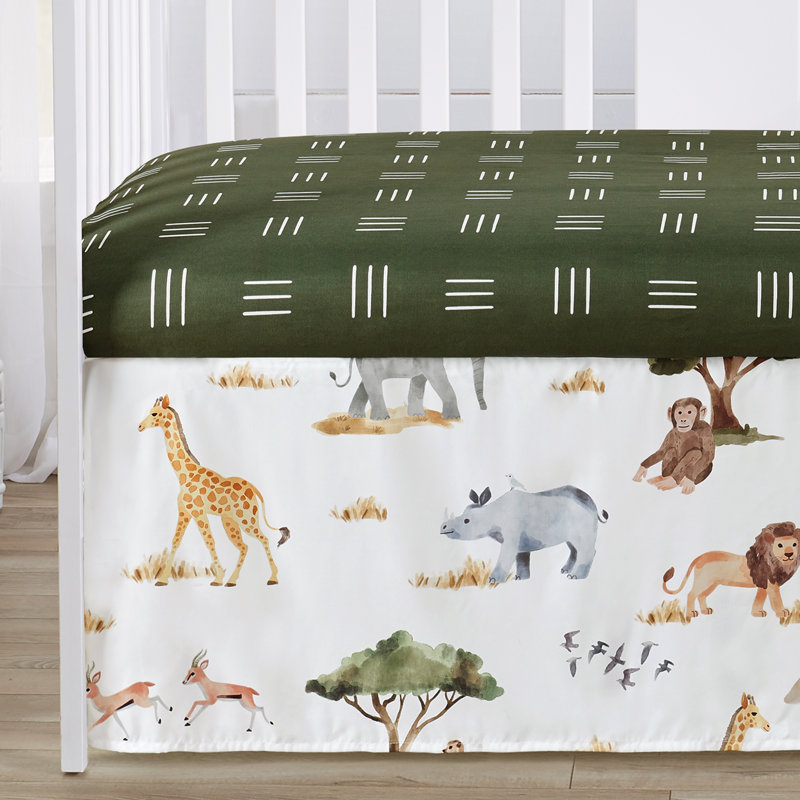 Ensemble de literie pour lit de bébé 4 pièces Jungle Animals