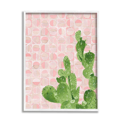 Motif géométrique abstrait cactus