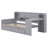Daybed With Study Desk And Built-In Bookshelf, Multi-Functional Captain Daybed With Cabinets And Two Drawers For Bedroom-883706491