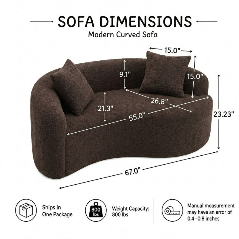 Canapé modulaire Boneless, Brun