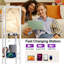 Jarold 63.7" Column Dimmable Floor Lamp with Shelves & Remote Control & USB Charging Station-261720375