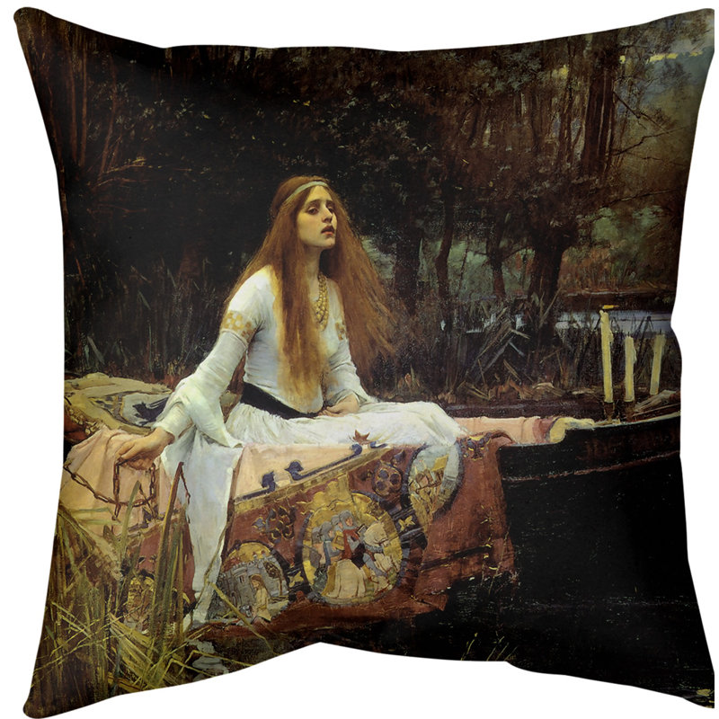 Coussin décoratif bougon of shalott, 14 po x 14 po, Polyester filé