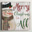 «Merry Snowman», reproduction d'art textuel sur toile tendue-1103002643