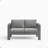 2-seat Outdoor Sofa with Cushions-1457623443-1457623441