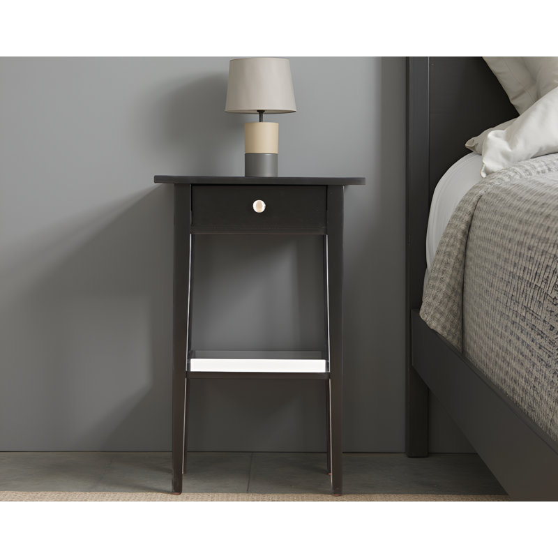 Nowra Black Nightstand, Black