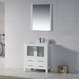 Ensemble de meuble-lavabo simple 30 po avec miroir Mance