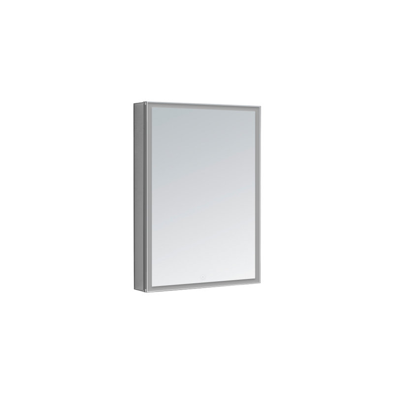 Armoire à pharmacie à DEL avec miroir de maquillage DEL 3X, désembueur et prises de courant à charnière gauche l 24 po x H 32 po x P 5 po Tuman