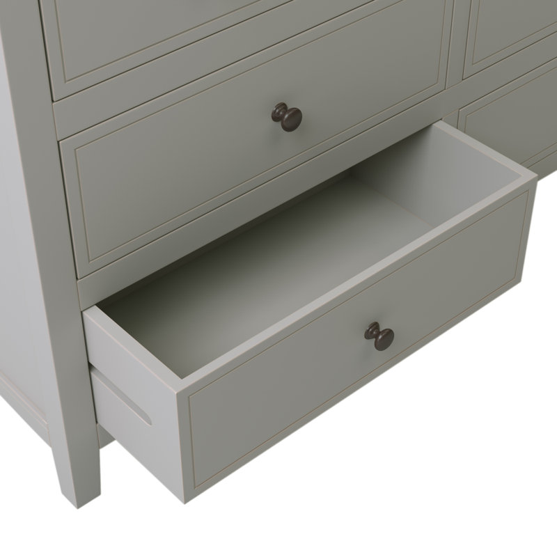 Commode 7 tiroirs en bois massif
