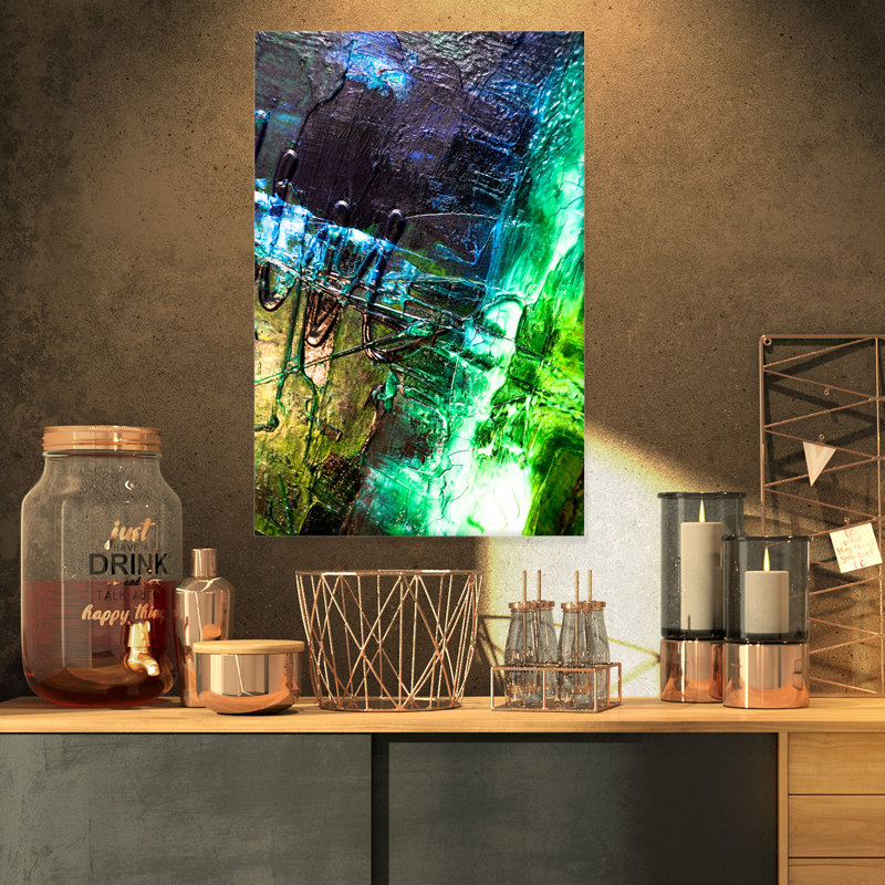 « abstract structure abstract », impression sur toile tendue, H 32 po x l 16 po