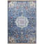 Tapis décoratif bleu à motif floral-2054079505