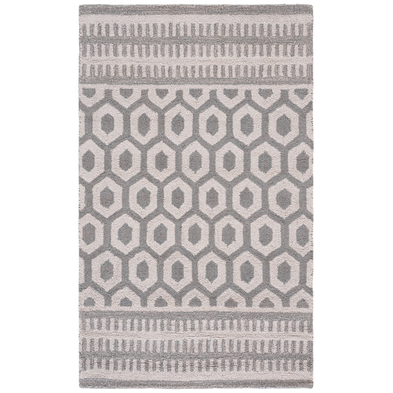 Cela Hand Tufted Performance Geometric Rug, Rectangle 3' x 5'
