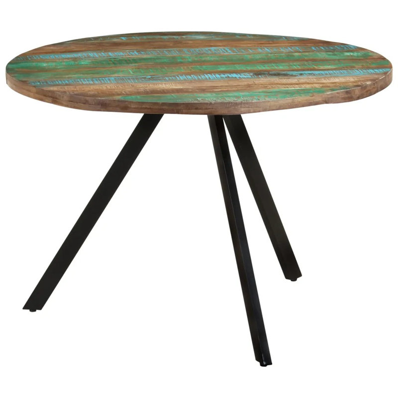 Bowenfels Round Solid Wood Dining Table, Brown/Green