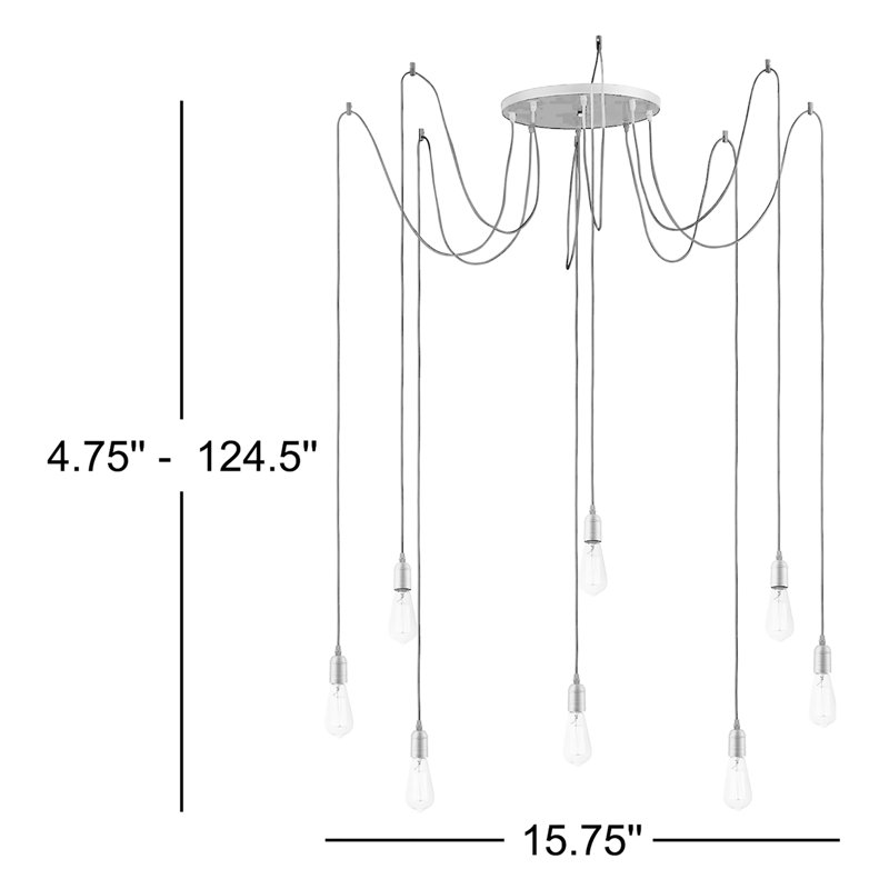 Luminaire suspendu à 8 lumières Jethro