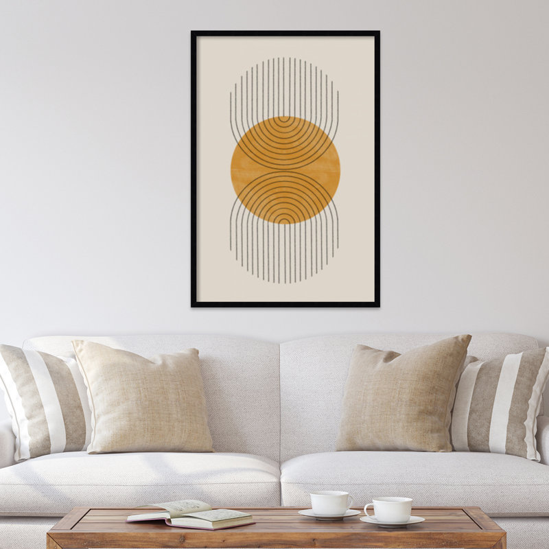 Perfect Point Yellow by The MIUUS STUDIO, 41" H x 28" W x 1" D, Black Framed