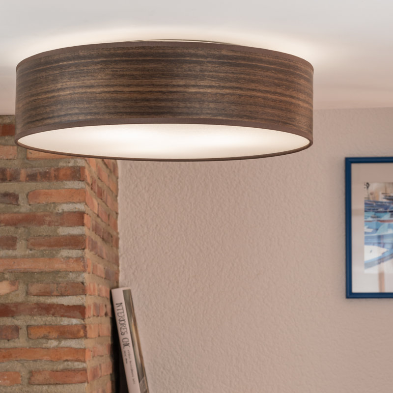 Ocho Solid Wood Flush Mount, Eucalyptus