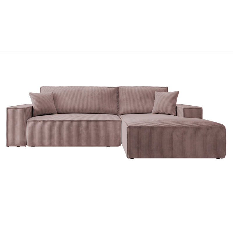Chadman Sofa & Chaise, Right Hand Facing, Pink