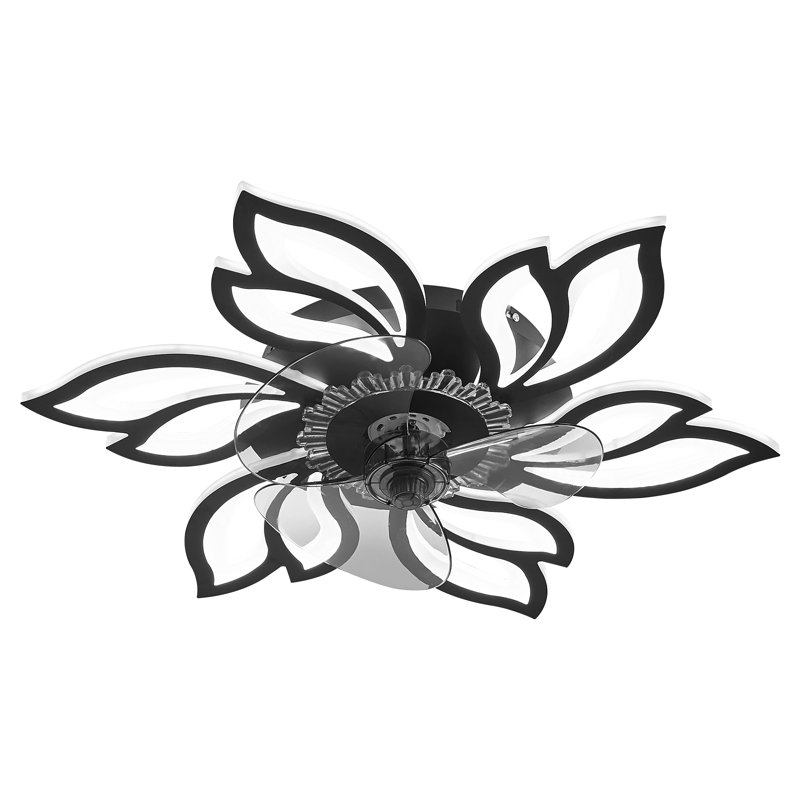 Ceiling Fan with LED Lights, Black