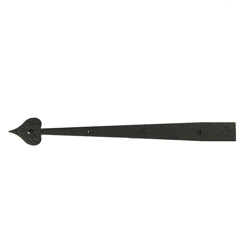 Black Iron Heart Dummy Strap for Gates and Doors