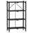 Expandable Folding Bookshelf with Wheels, Collapsible Adjustable Storage Rack Metal Shelves