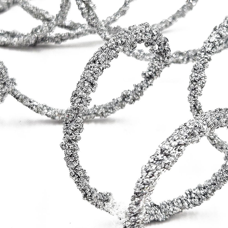 Faux jet scintillant - ensemble de 12 - H 23 po - argent