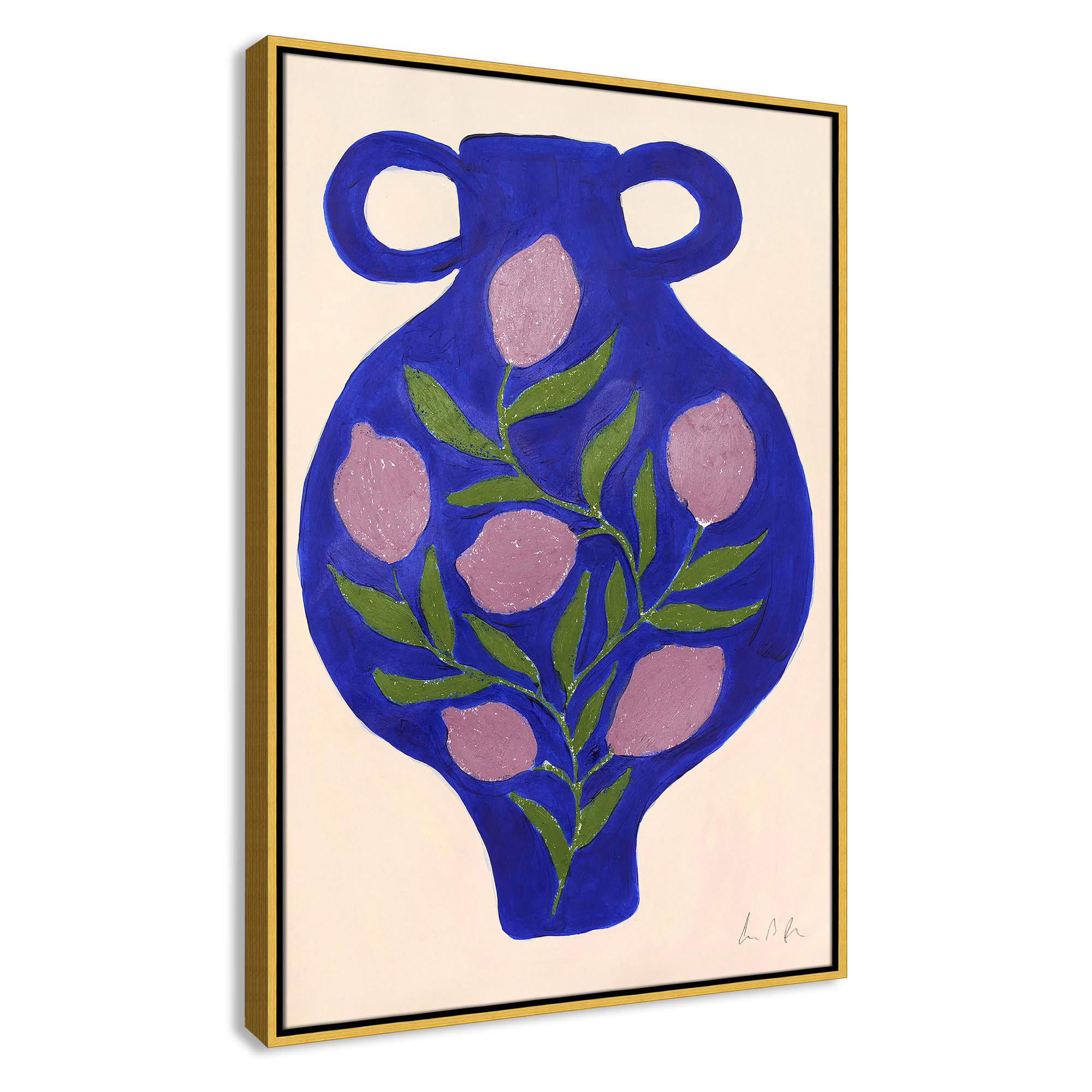 Vase No. 03 Print by Camilla Bergqvist, 37.5" H x 25.5" W, Gold