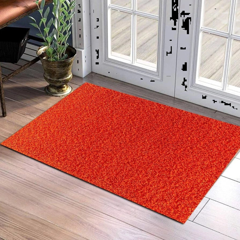 Solid Colour Shag Area Rug, Rectangle 60 x 110 cm