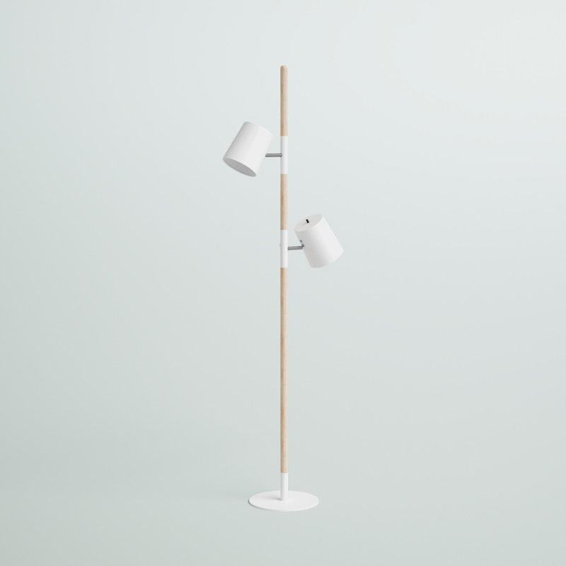 Grondin 61.5'' Tree Floor Lamp, Matte White, Matte White