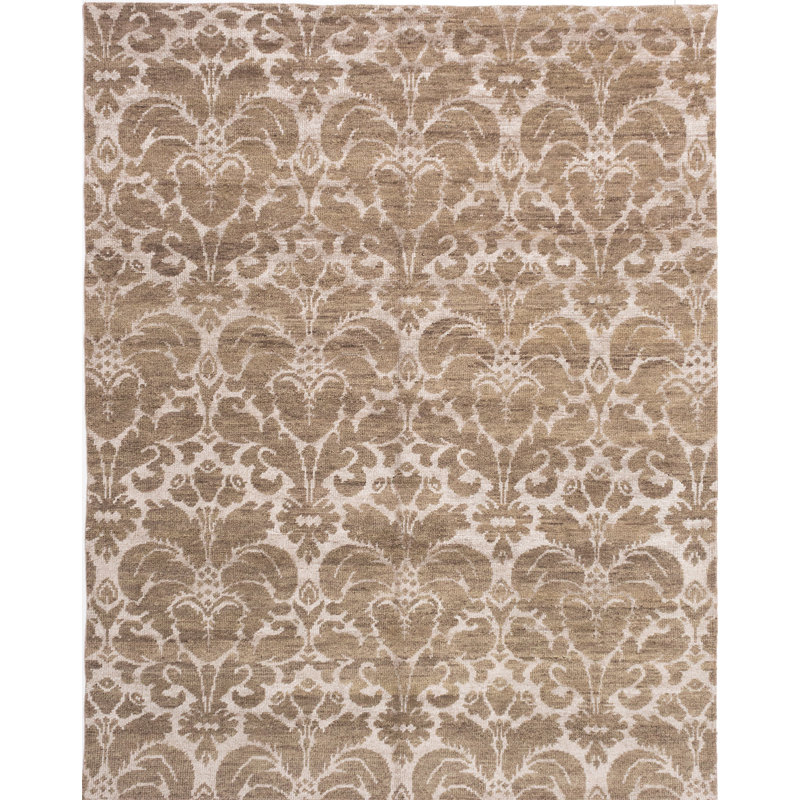 Tapis brun / beige noué à la main Culbreath