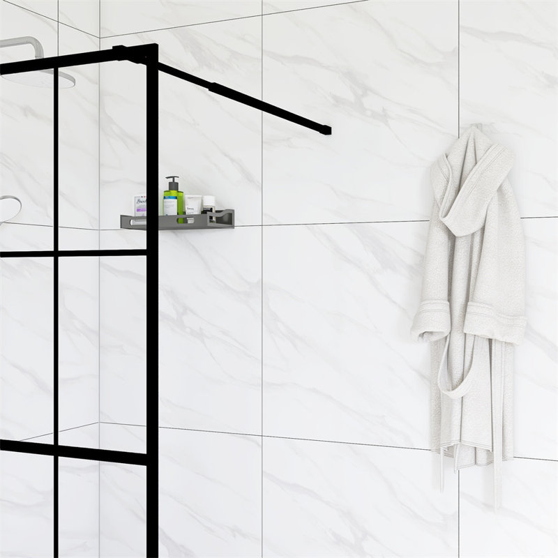 Porte de douche pivotante sans cadre l 34 po x H 72 po