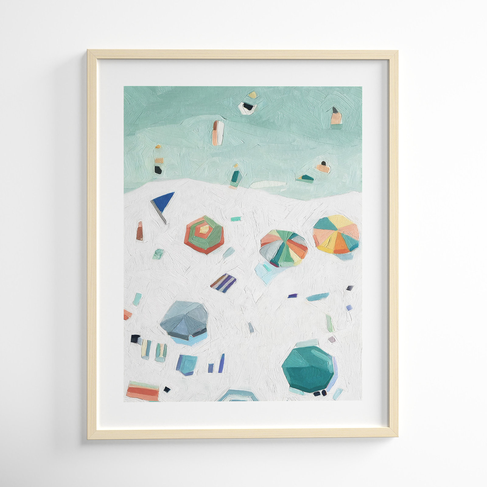 Beach Vista II by Emma Scarvey, Natural Framed Paper, 35" H x 28" W