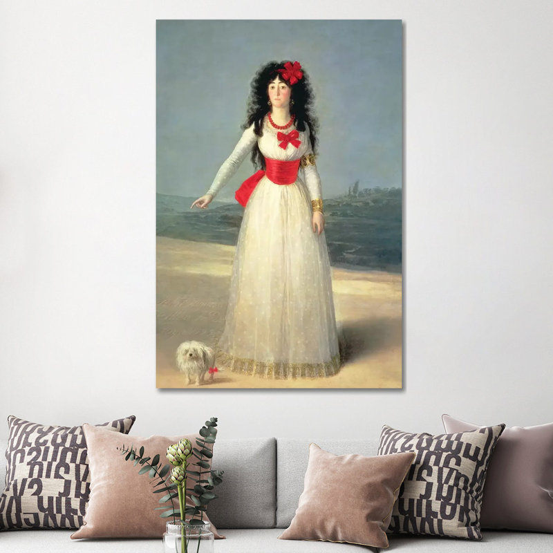 Duchess Of Alba (the White Duchess), 1795 by Francisco Goya - Wrapped Canvas Painting, 152.5 cm H x 101.5 cm W