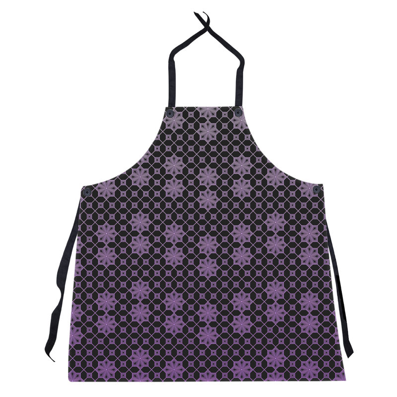 Tablier de treillis classique, Mauve clair / noir