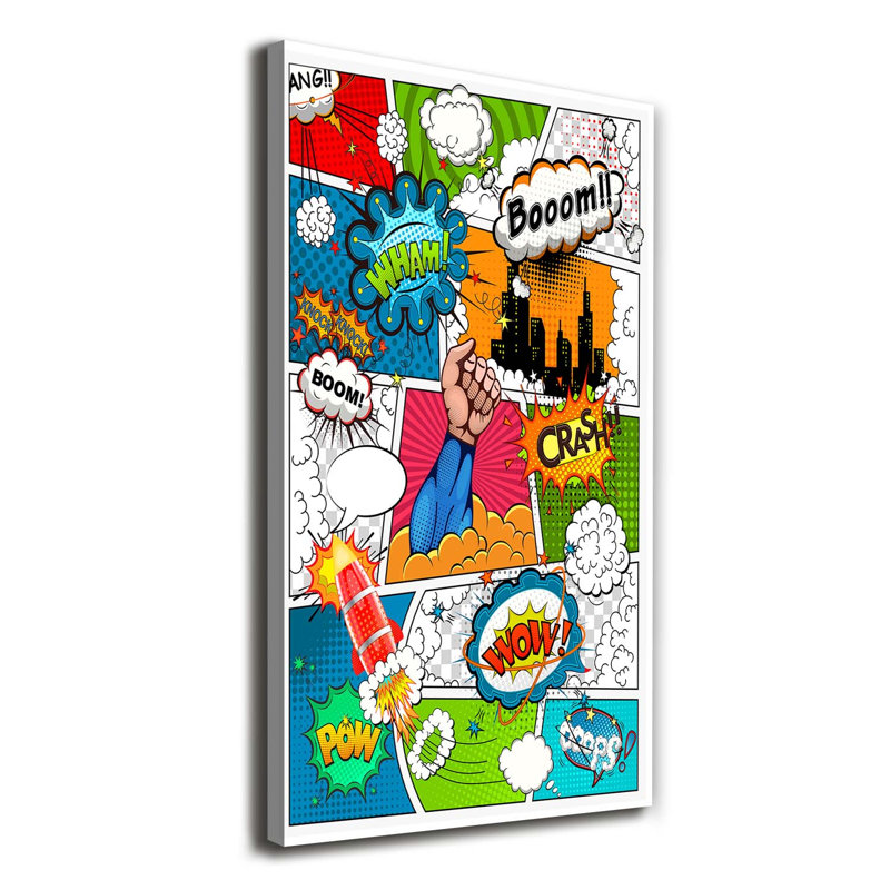 Comic Book - Wrapped Canvas Print