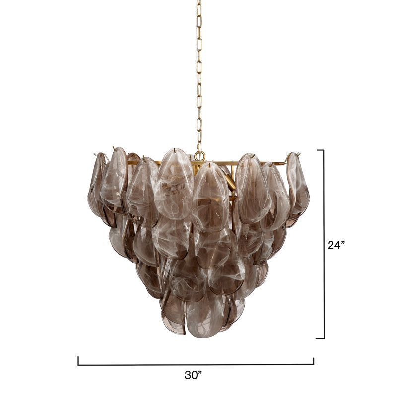 Magnolia 10-Light Quartz Glass Chandelier