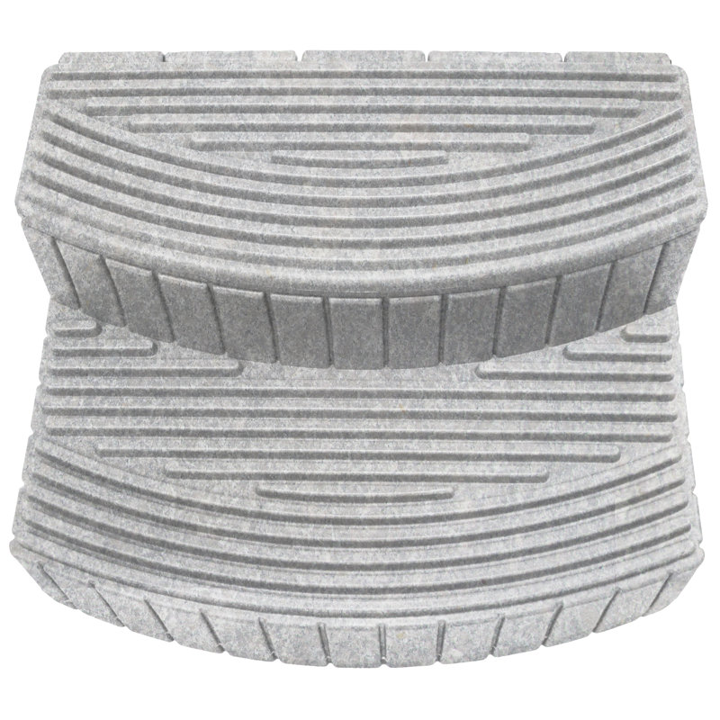 Granite Gray Plastic Storage Step with Hinged Lid