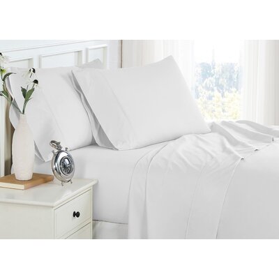 Curtia 300 Thread Count 100% Cotton Percale Sheet Set -  SouthShore Fine Linens, BY-300PCL-SS-WHT-CK