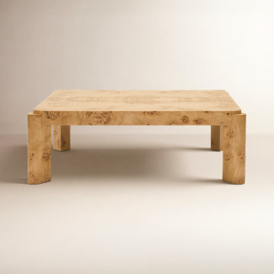 Jakus 47" Burl Wood Coffee Table