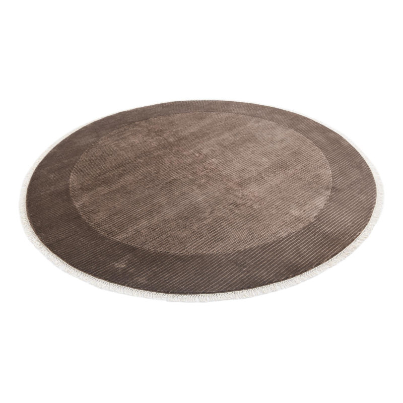 Tapis rond brun clair Osborne