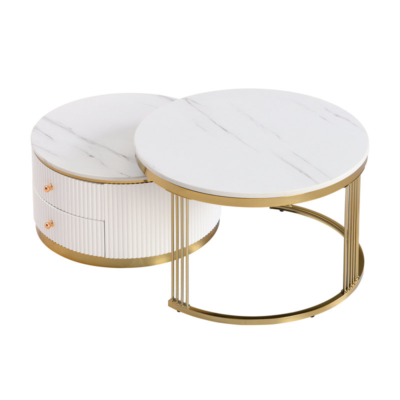 Table basse gigognes 2 tiroirs Elegant Touch