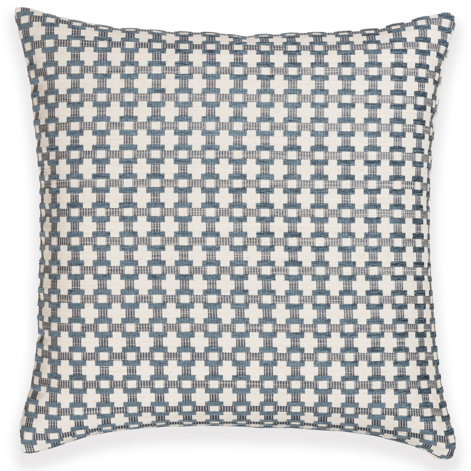 Birch Lane Stride Throw Pillow Throw, Blue Geometric, Feather, Square 26"